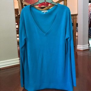Soft Turquoise V-Neck Sweater